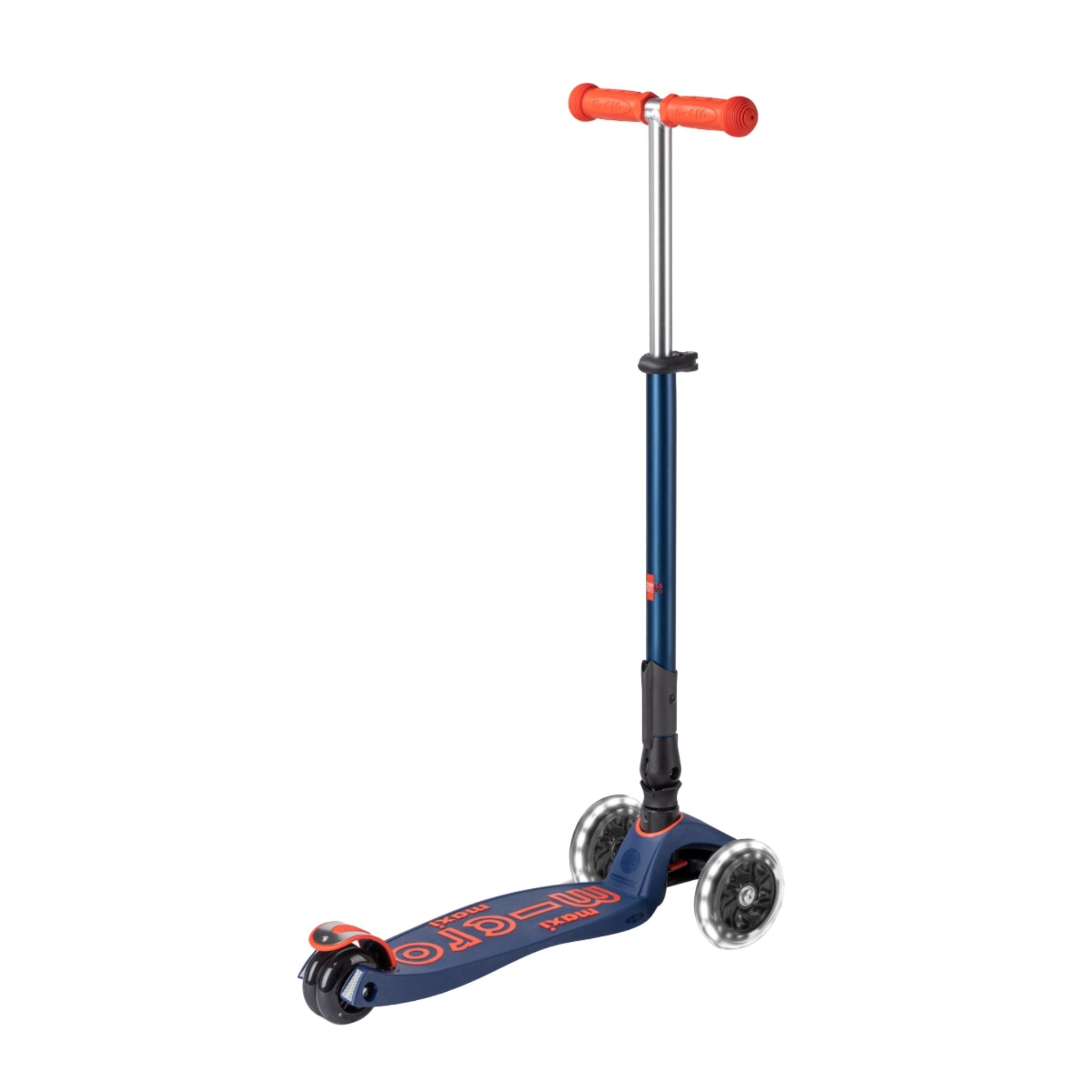 Micro Maxi Scooter Deluxe Foldable 3 Tekerlekli Scooter LED Navy