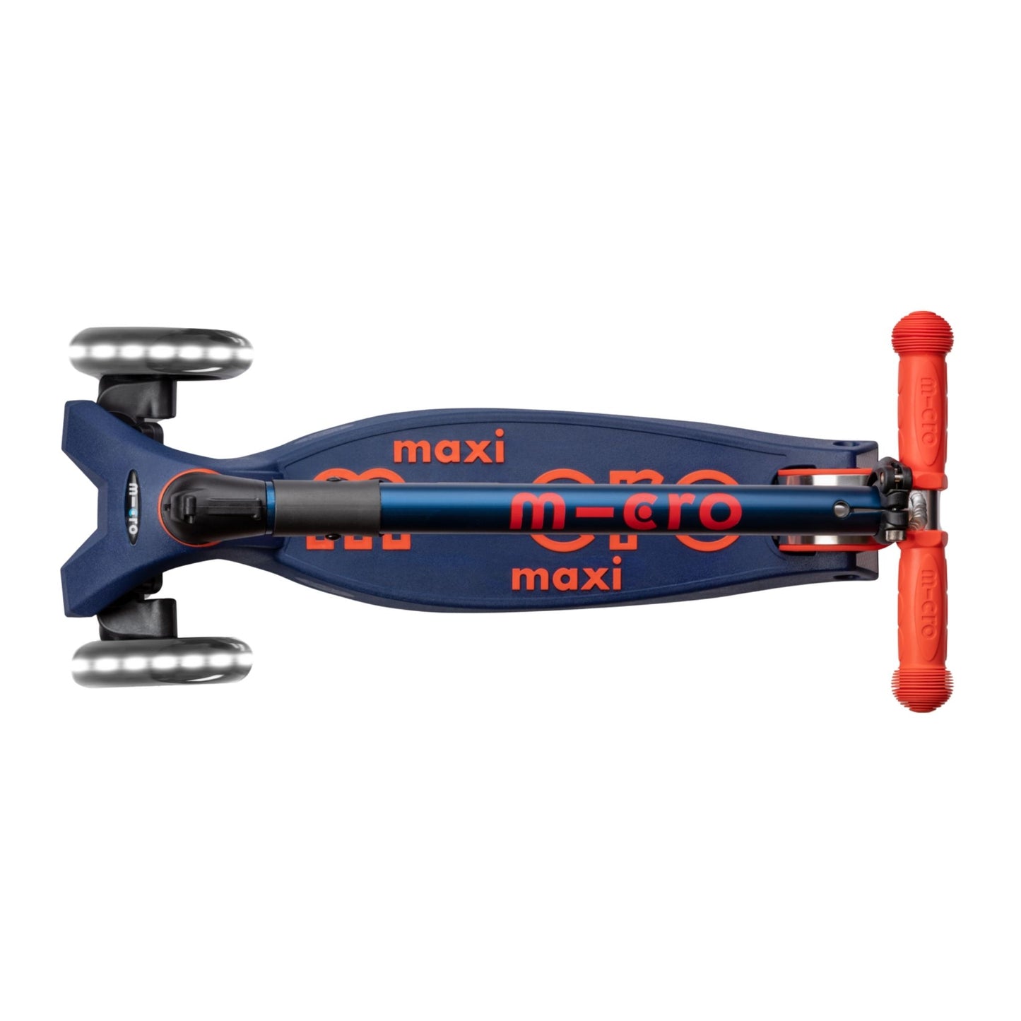 Micro Maxi Scooter Deluxe Foldable 3 Tekerlekli Scooter LED Navy