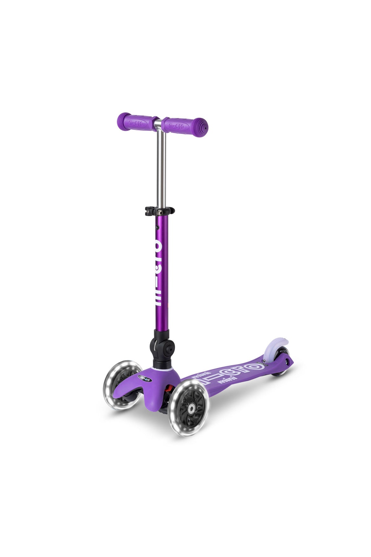 Micro Mini Deluxe Foldable 3 Tekerlekli Scooter Led Mor