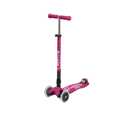 Micro Maxi Scooter Deluxe Foldable 3 Tekerlekli Scooter LED Berry Red