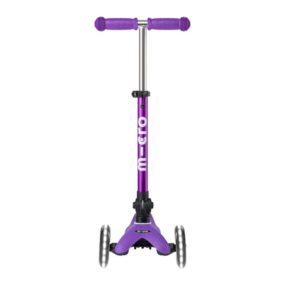 Micro Mini Deluxe Foldable 3 Tekerlekli Scooter  Led Mor