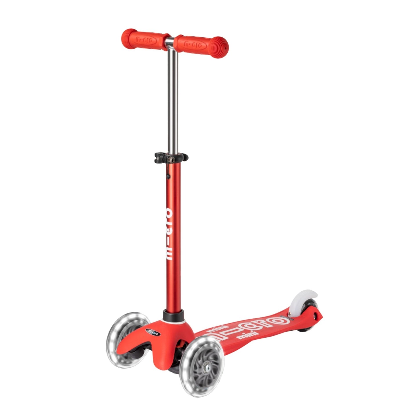 Micro Mini Deluxe LED 3 Tekerlekli Scooter Red